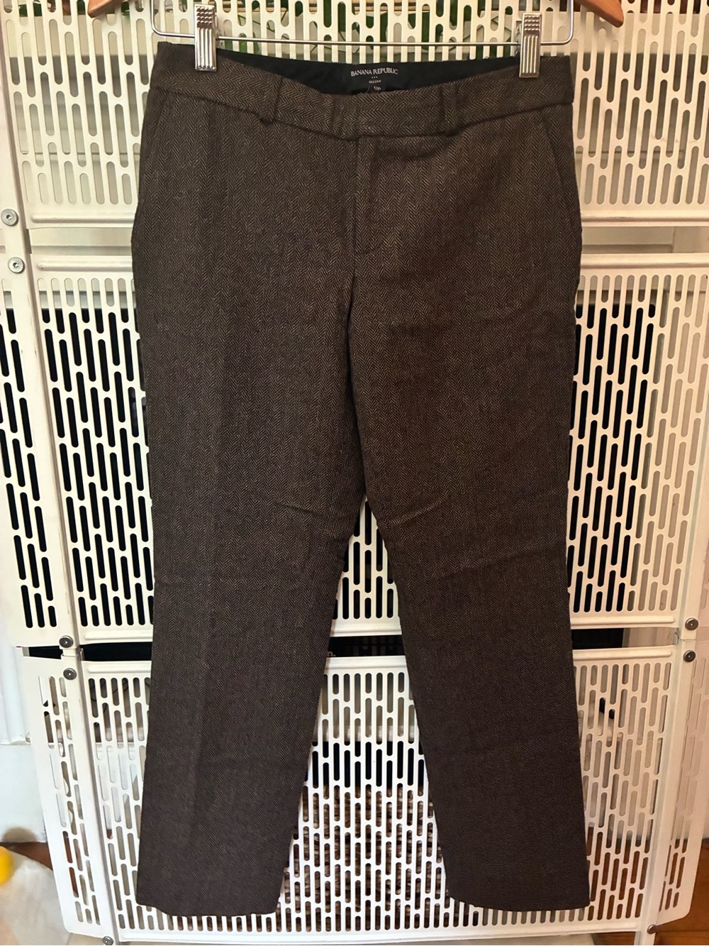 Banana Republic Brown Herringbone Dress Pants for Women